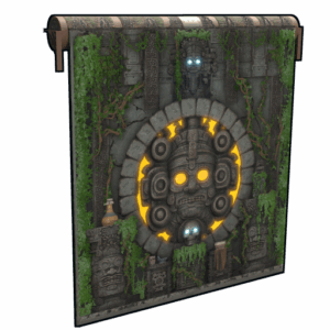 Forbidden Mayan Temple Garage Door