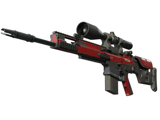 SCAR-20 | Crimson Web (Well-Worn)