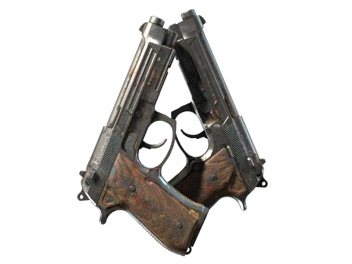 StatTrak™ Dual Berettas | Hideout (Battle-Scarred)