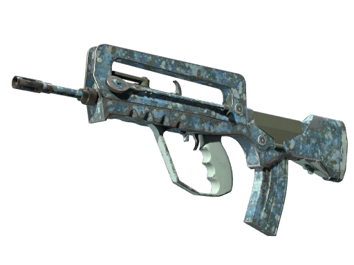 FAMAS | Cyanospatter (Well-Worn)