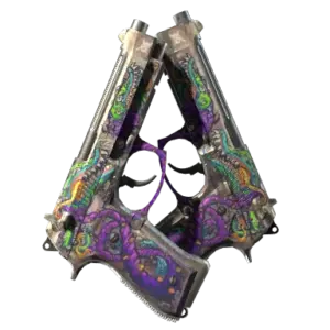 StatTrak™ Dual Berettas | Flora Carnivora (Battle-Scarred)