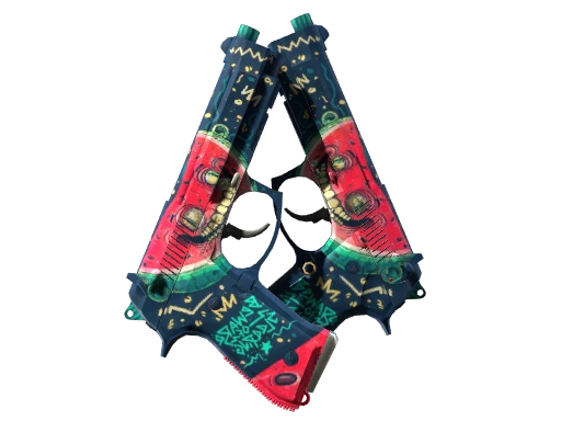 StatTrak™ Dual Berettas | Melondrama (Well-Worn)