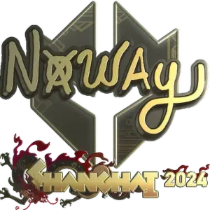 Sticker | noway (Gold) | Shanghai 2024