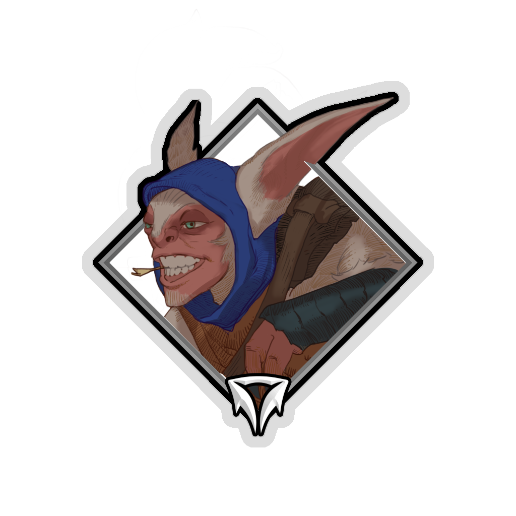 Gold Crownfall Sticker - Meepo