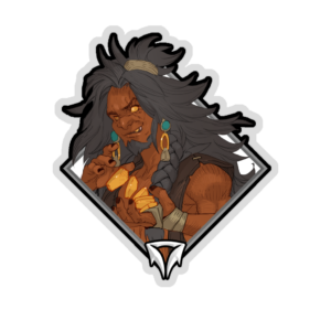 Gold Crownfall Sticker - Mox the Scrap Merchant