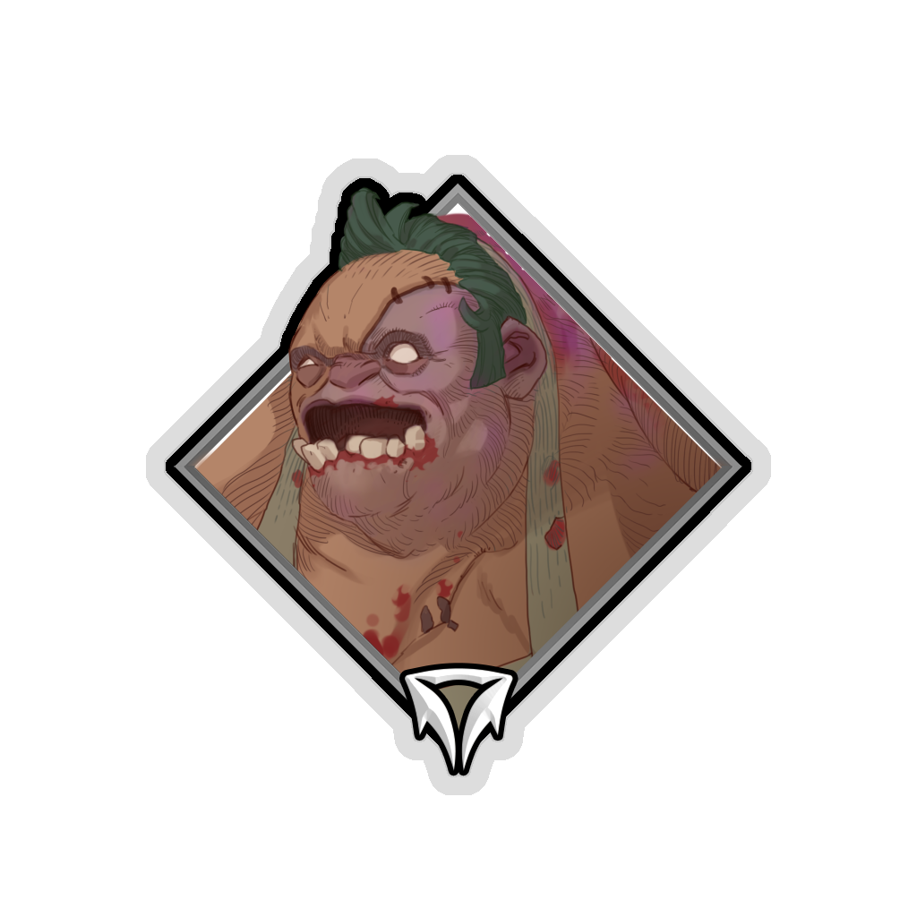 Gold Crownfall Sticker - Pudge