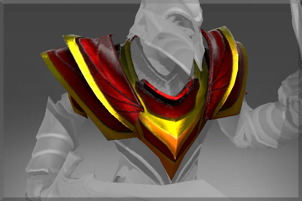 Inscribed Crimson Wyvern Shoulders