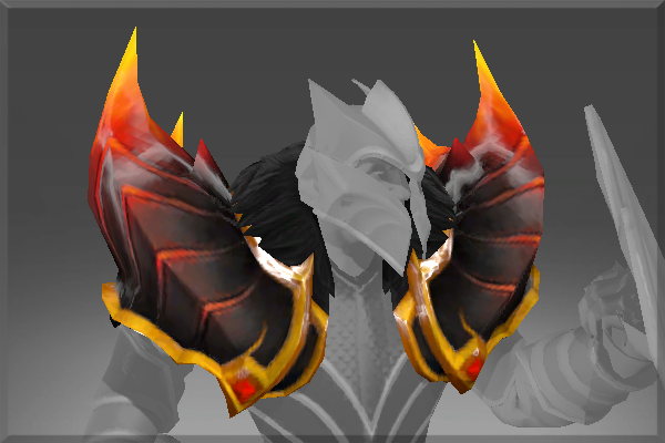 Inscribed Pauldrons of the Fire Dragon