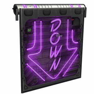 Neon Down Garage Door