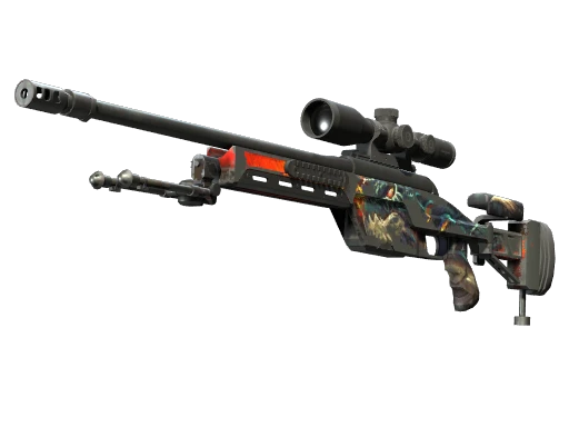 StatTrak™ SSG 08 | Dragonfire (Battle-Scarred)