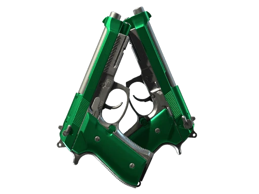Dual Berettas | Emerald (Minimal Wear)