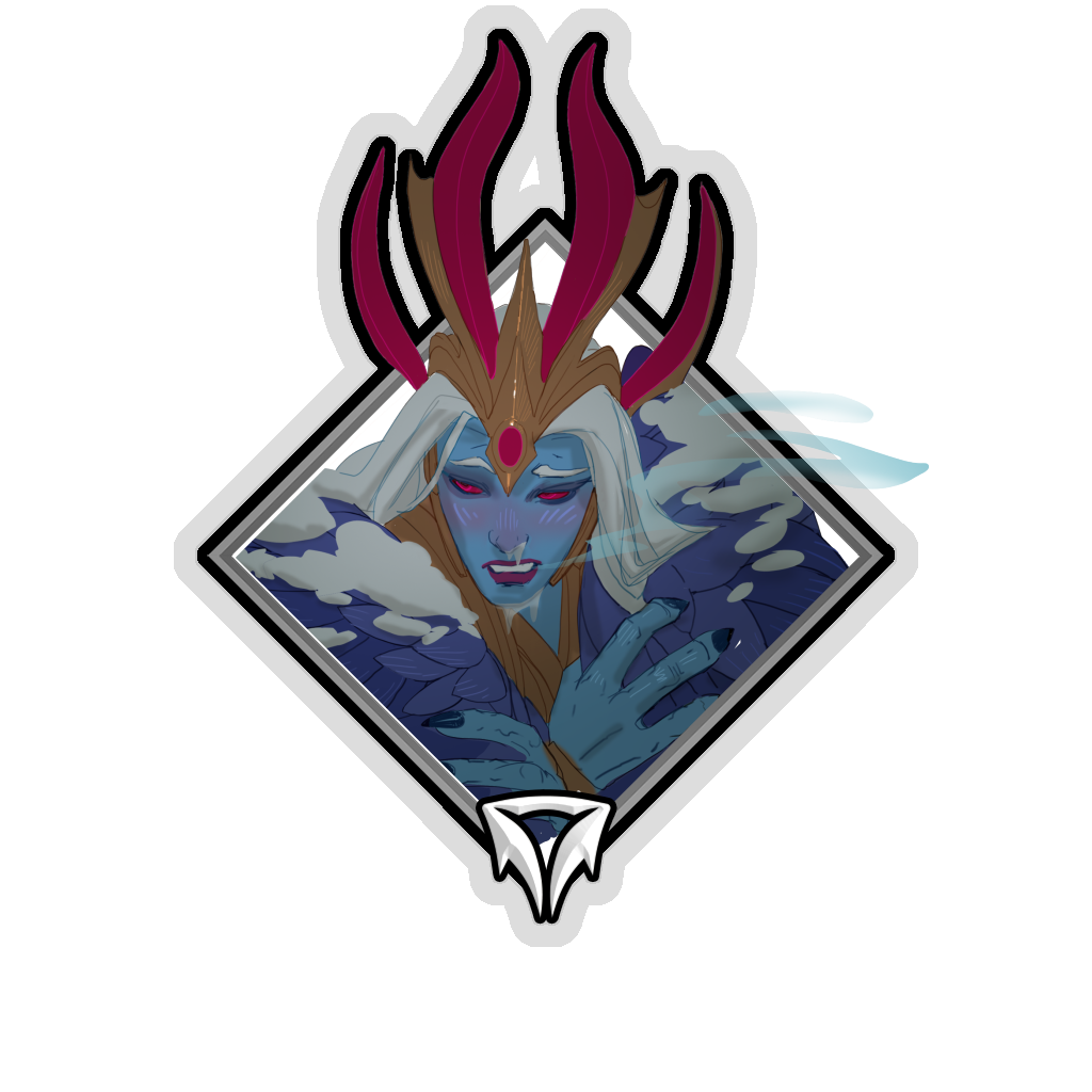 Gold Crownfall Sticker - Shen - Freezing