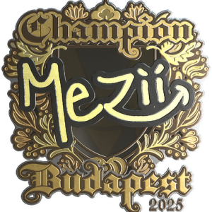 Sticker | mezii (Gold, Champion) | Budapest 2025