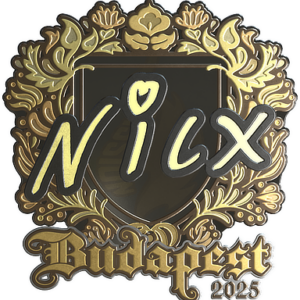 Sticker | nicx (Gold) | Budapest 2025