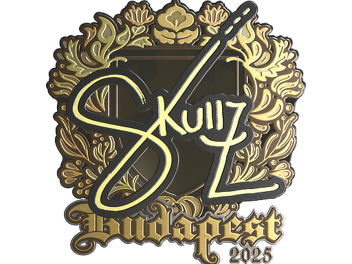 Sticker | skullz (Gold) | Budapest 2025