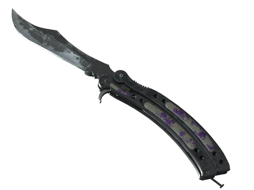 ★ StatTrak™ Butterfly Knife | Ultraviolet (Battle-Scarred)