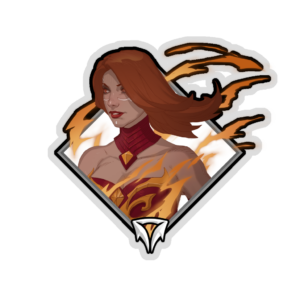 Gold Crownfall Sticker - Lina