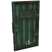 Green Armored Container Door