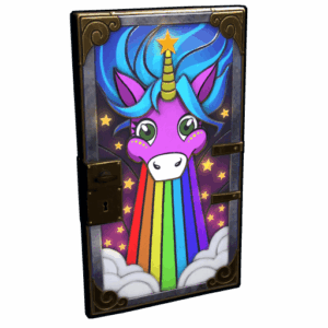 Rainbow Pony Metal Door
