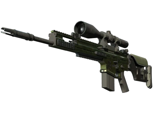 StatTrak™ SCAR-20 | Green Marine (Battle-Scarred)