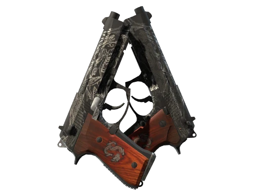 Dual Berettas | Dualing Dragons (Well-Worn)