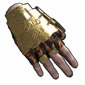 Gold Chains Roadsign Gloves