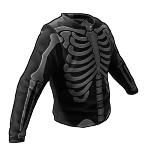 Skeleton Costume Burlap Shirt