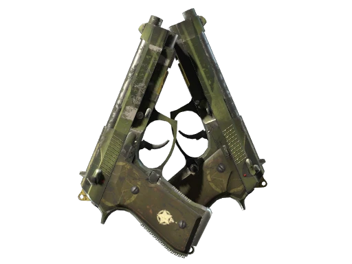 StatTrak™ Dual Berettas | Retribution (Well-Worn)